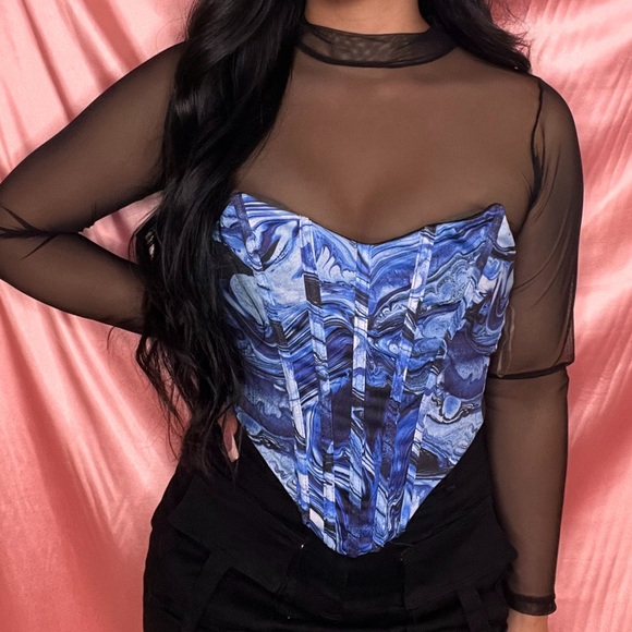 Blue Corset - Picture 1 of 2